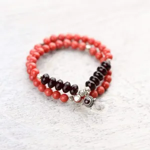 Garnet Root Chakra Double Wrap