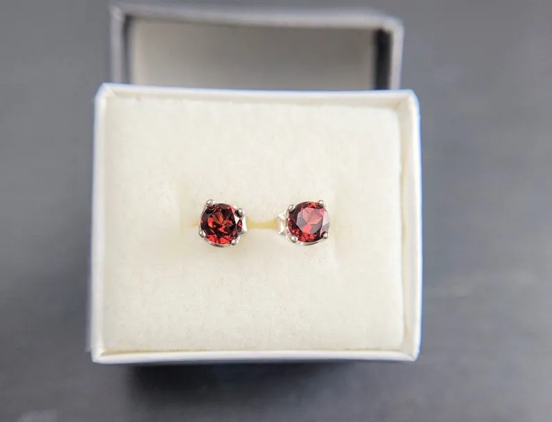 Garnet Studs