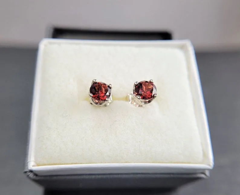 Garnet Studs