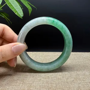 Genuine Burmese Green Jade Jadeite Bangle Bracelet ( 59.4mm )