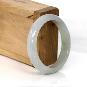 Genuine Burmese Lavender Green Jadeite Jade Bangle Bracelet (53.66 mm) #290