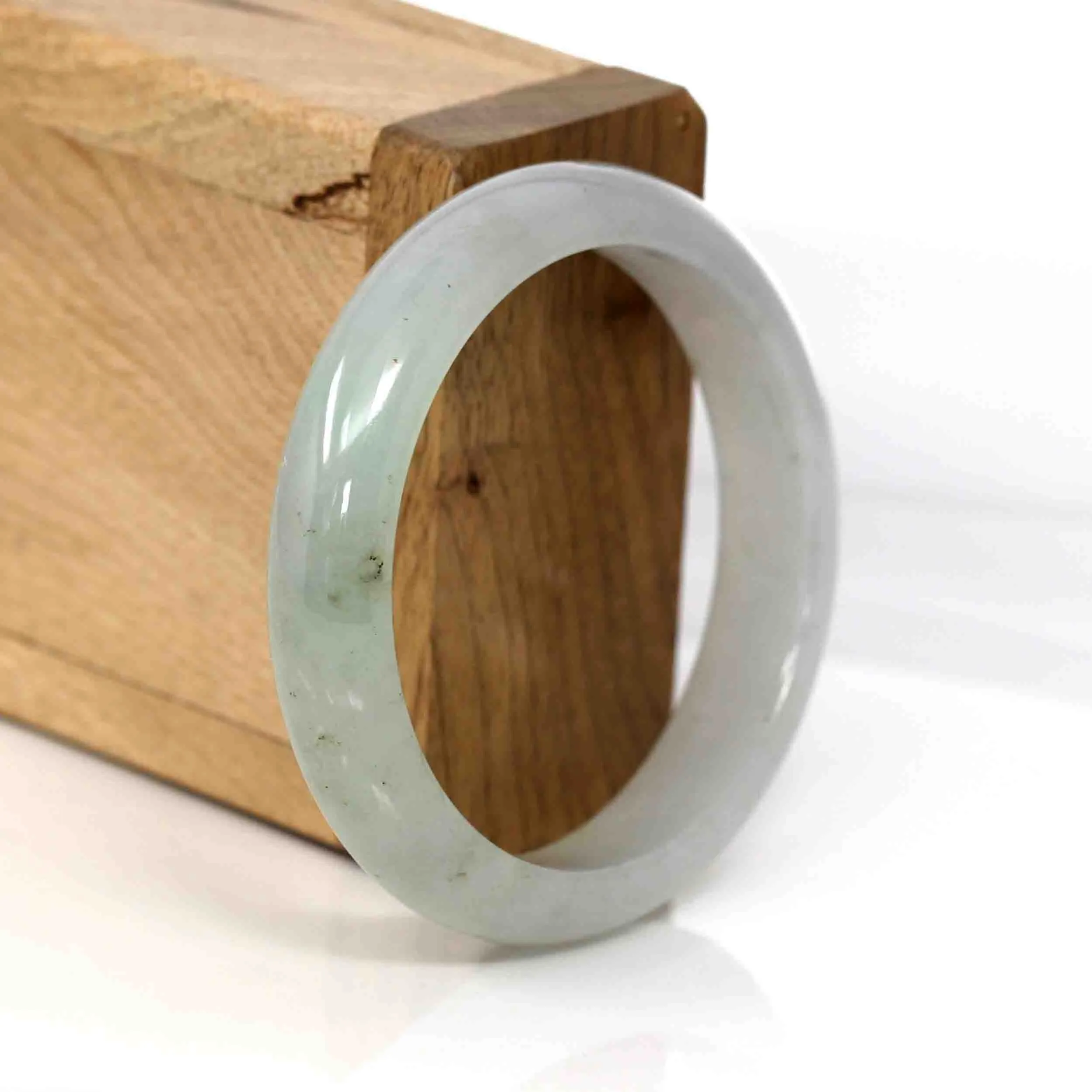 Genuine Burmese Lavender Green Jadeite Jade Bangle Bracelet (53.66 mm) #290