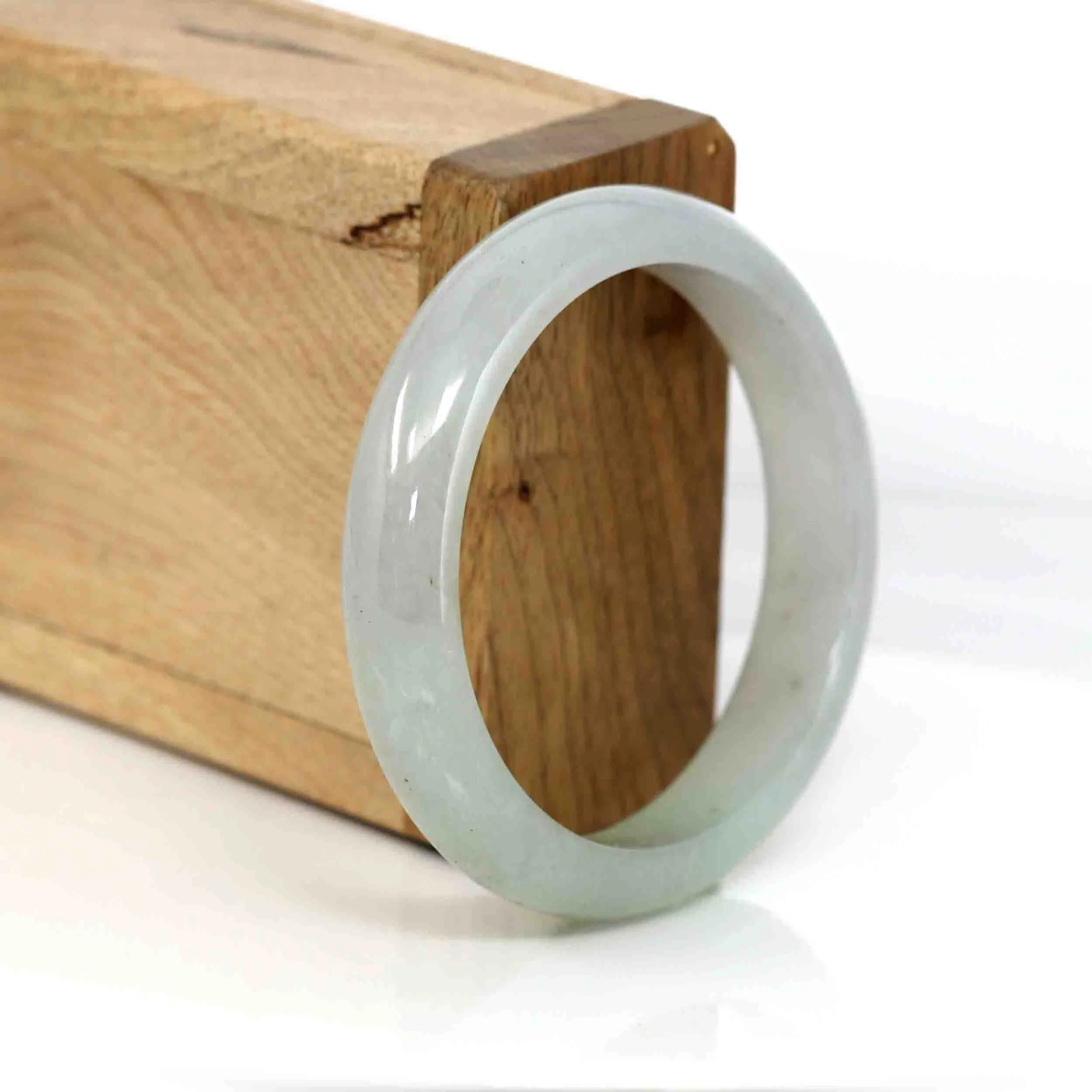 Genuine Burmese Lavender Green Jadeite Jade Bangle Bracelet (53.66 mm) #290