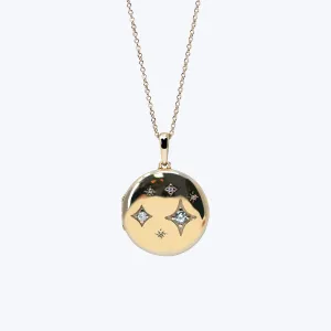 Gothic Diamond   Clear Topaz Pendant Necklace