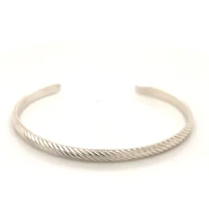 Half Twist Sterling Silver Cuff C-Bracelet