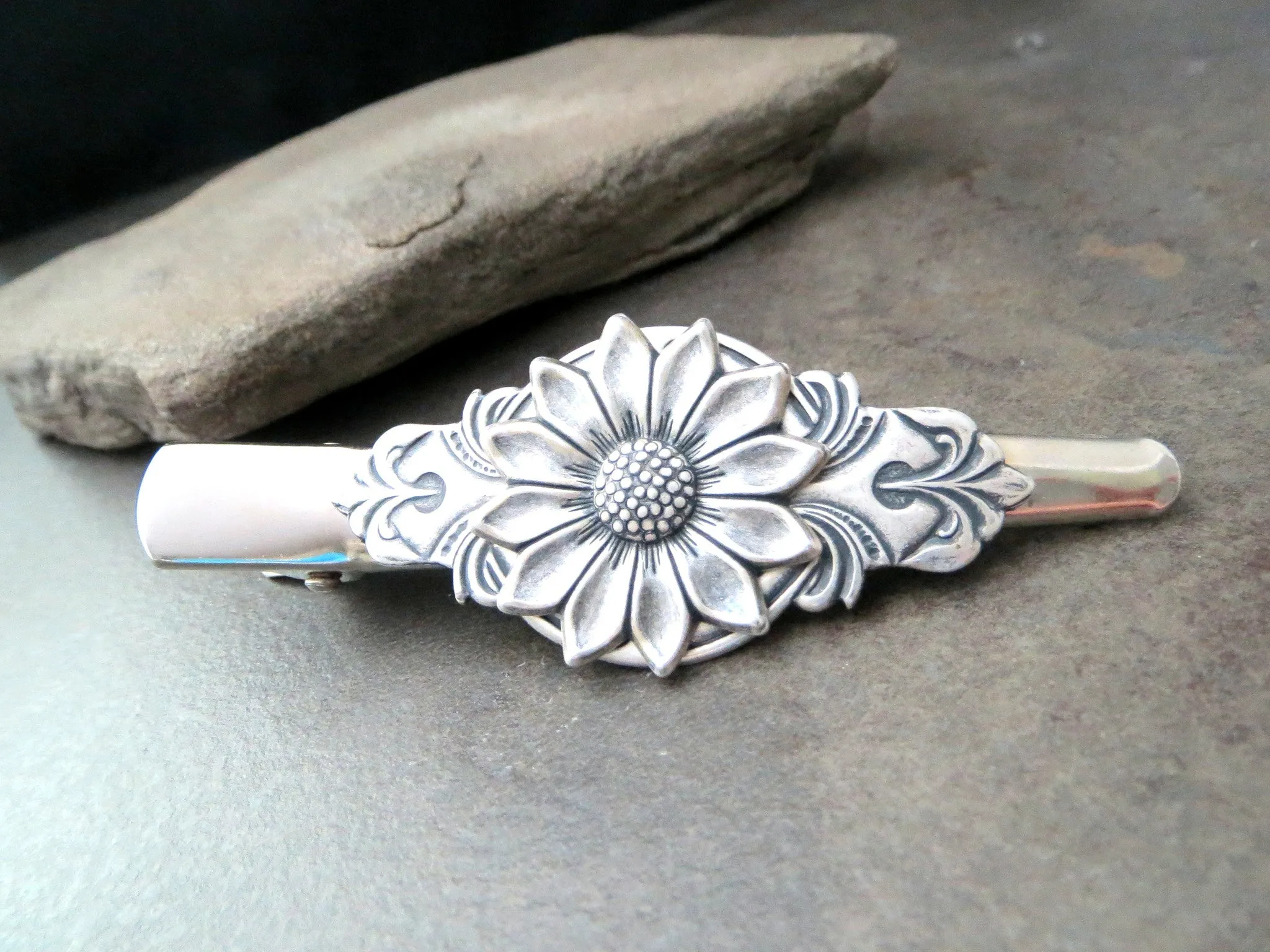Handmade Sunflower Hair Clip Barrette