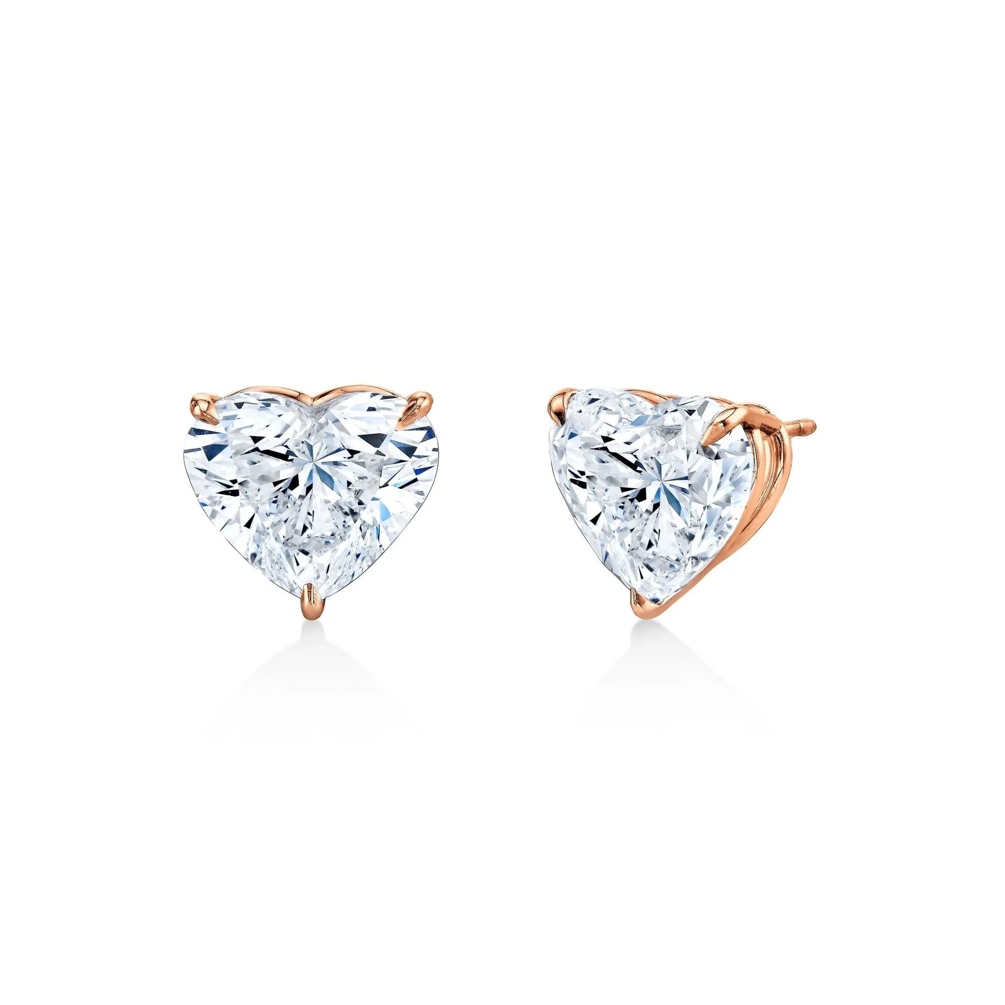 Heart Shape Diamond Studs