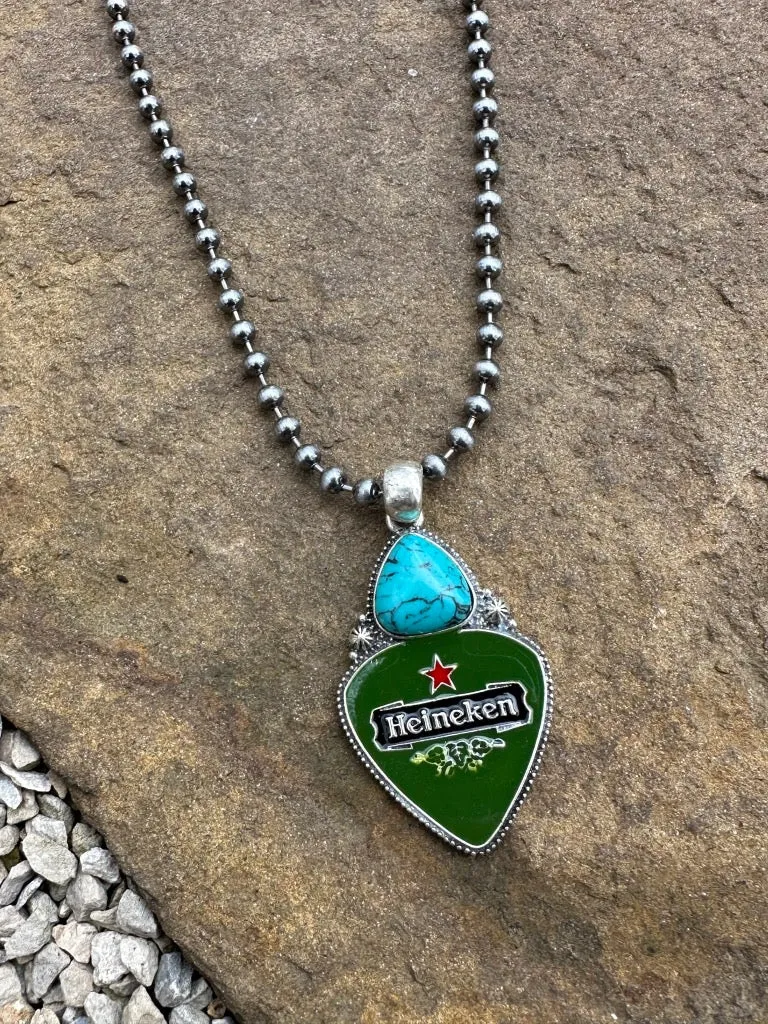 Heineken Turquoise Necklace