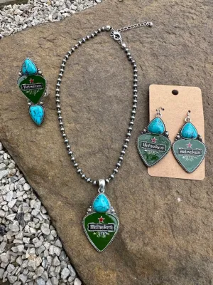 Heineken Turquoise Necklace