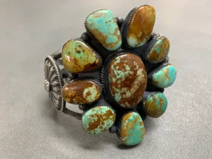 Hemerson Brown Navajo Sterling Silver Turquoise Cuff Bracelet