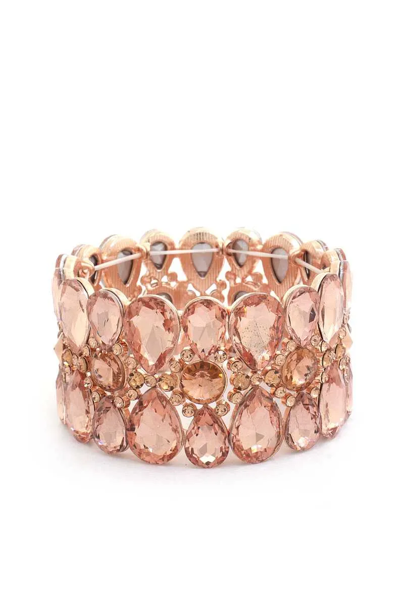 HGA Teardrop Rhinestone Bracelet
