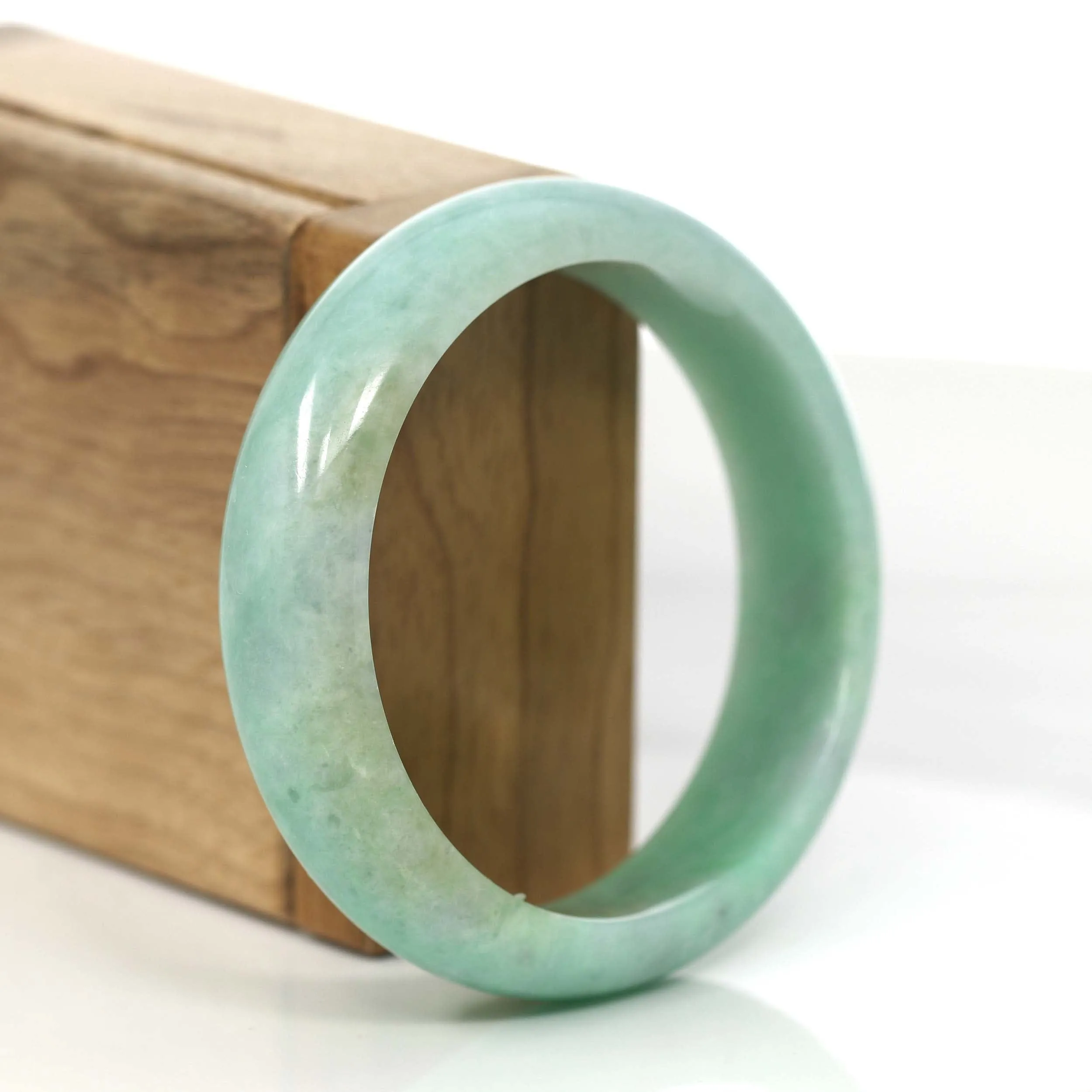 High-quality Apple Green Natural Burmese Jadeite Jade Bangle (57.78mm ) #890