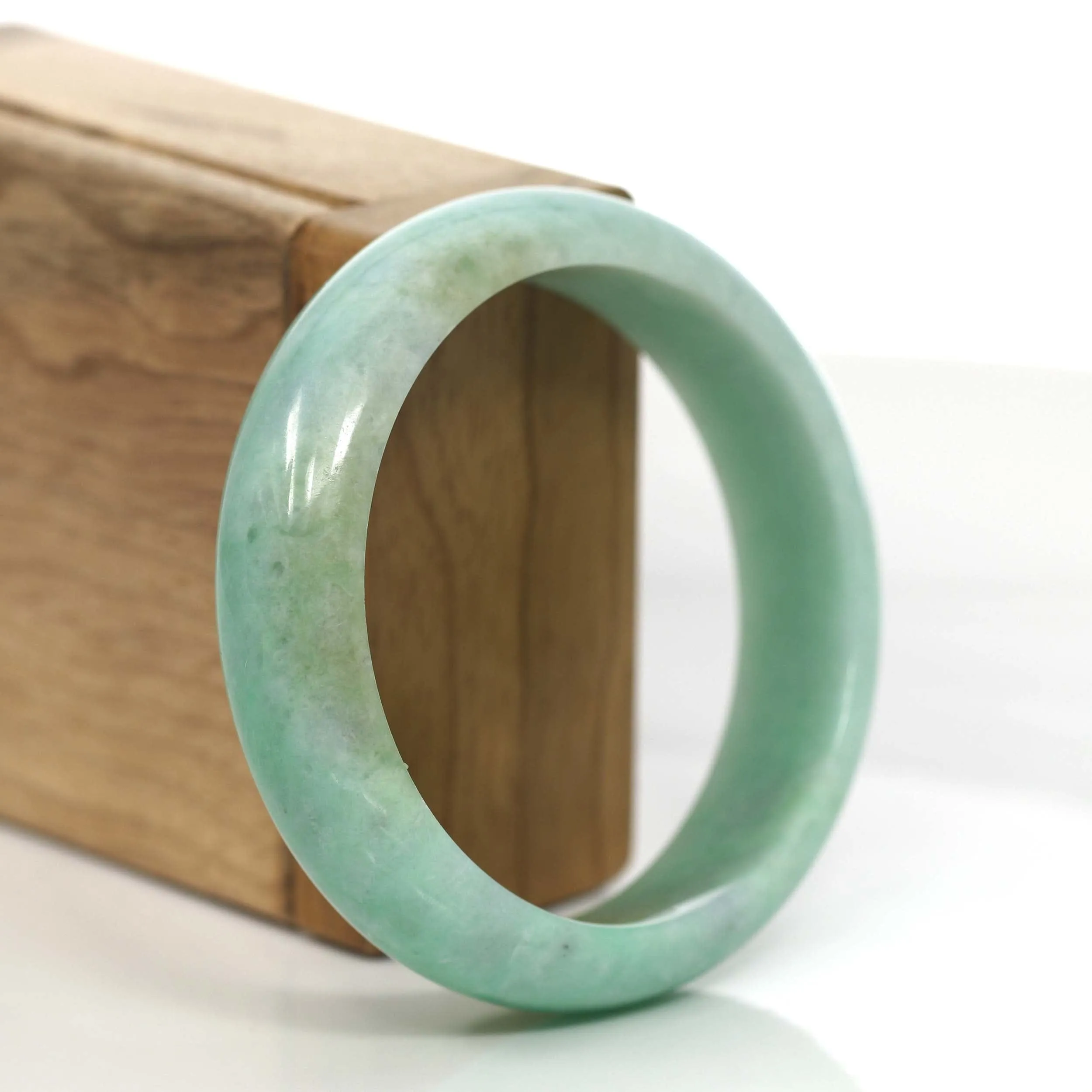 High-quality Apple Green Natural Burmese Jadeite Jade Bangle (57.78mm ) #890