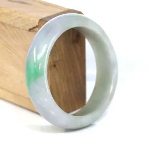High-quality Lavender-Green Natural Burmese Jadeite Jade Bangle (57.08 mm ) #485