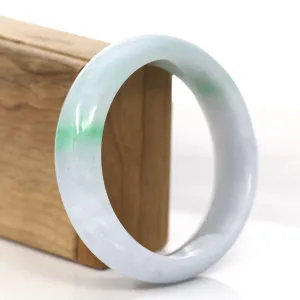 High Quality Natural Light Lavender- Green Jadeite Jade Bangle Bracelet (61.93 mm) #697