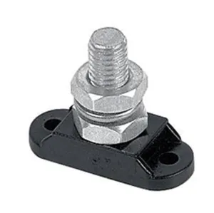 Insulated Distribution Stud, Black Single 3/8"