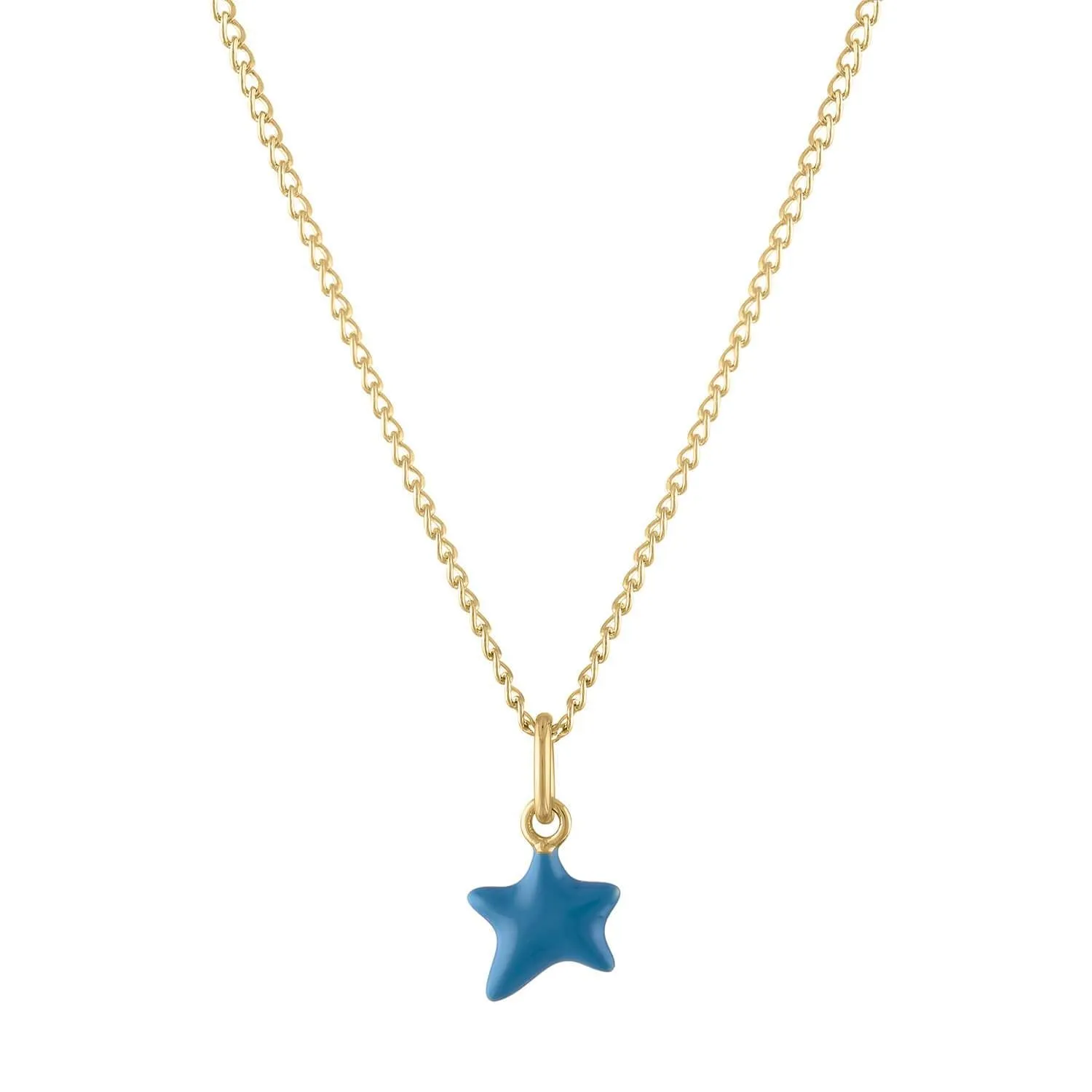 Itty Bitty Turquoise Wishing Star Charm Necklace