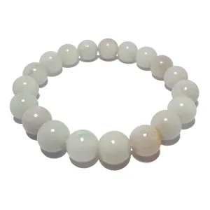 Jade Bracelet Pure Abundance and Spiritual Bliss White Stones