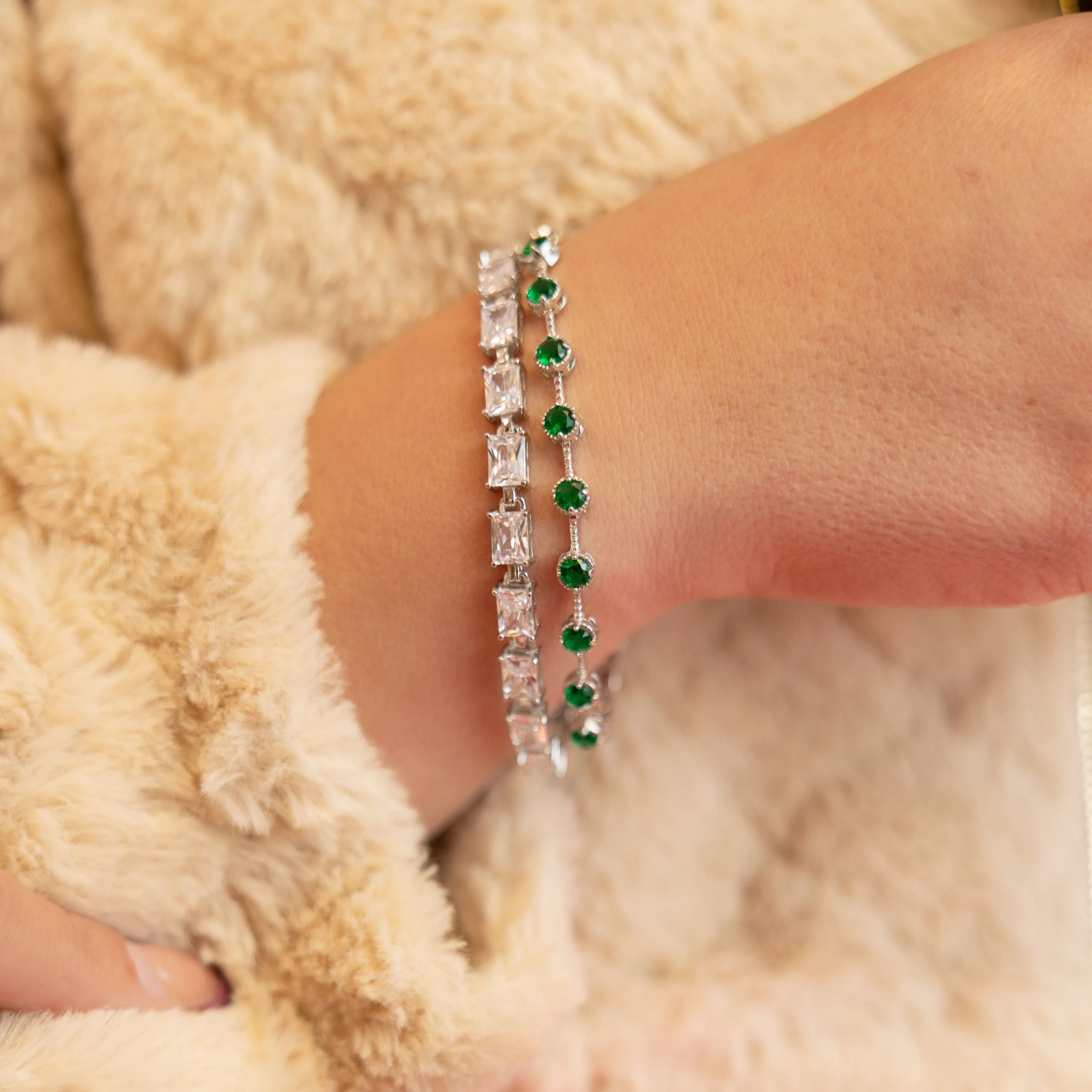 Jolly Green Tennis Bracelet
