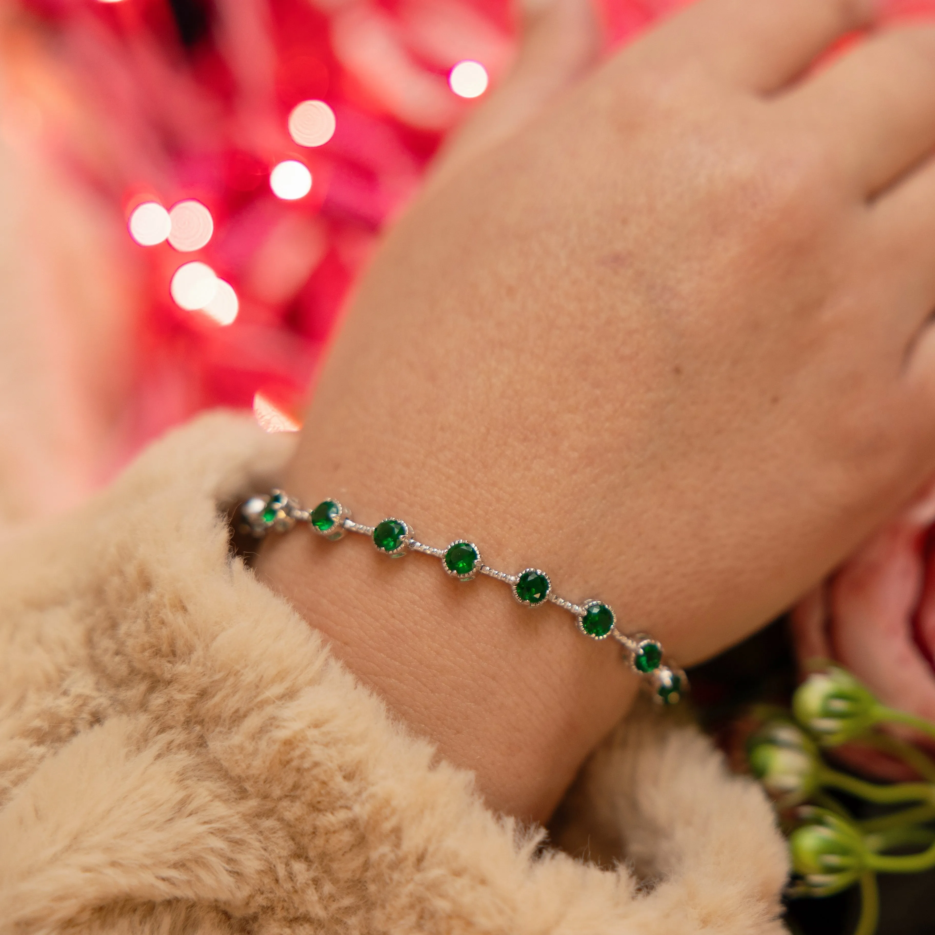 Jolly Green Tennis Bracelet