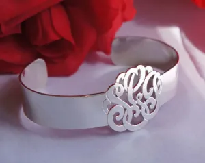 Keti Sorely Designs Sterling Silver Monogram Cuff Bracelet