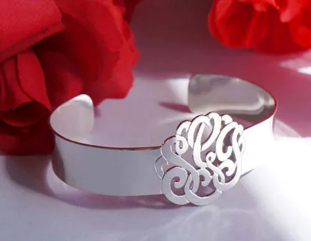 Keti Sorely Designs Sterling Silver Monogram Cuff Bracelet
