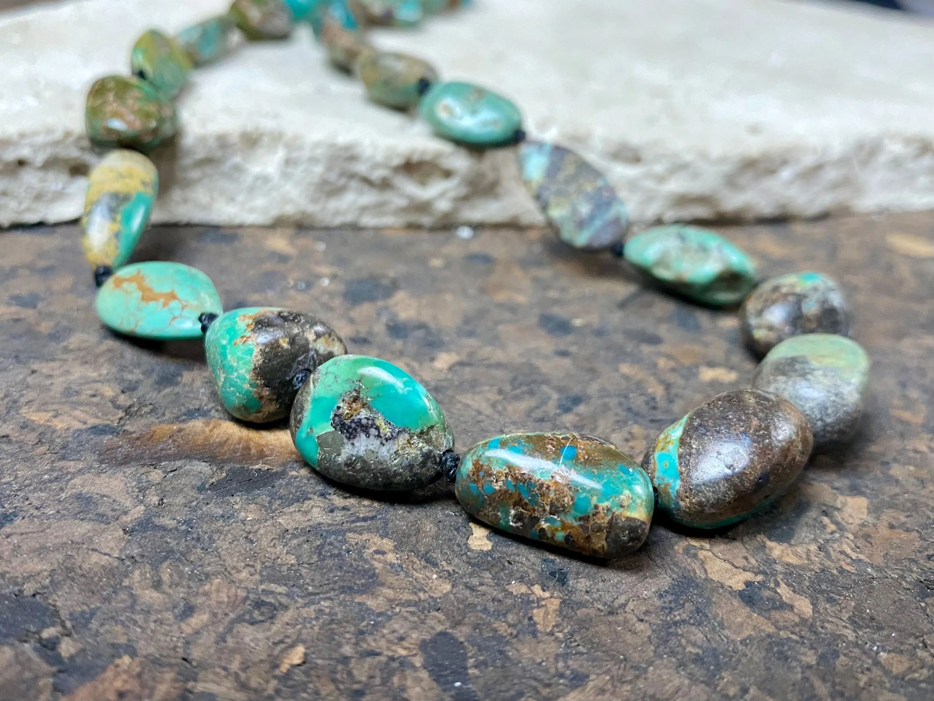 Knotted Tibetan Turquoise Necklace