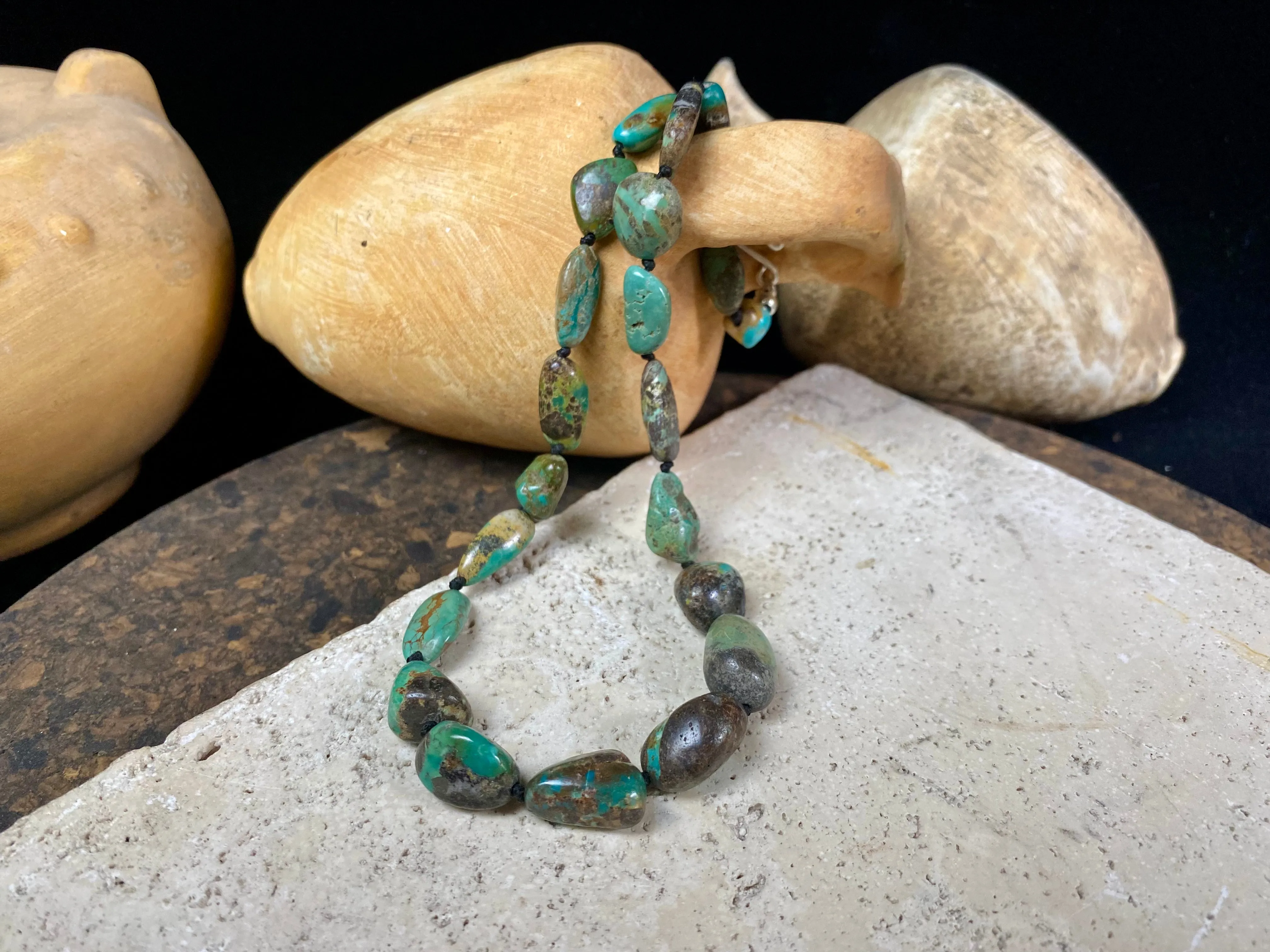 Knotted Tibetan Turquoise Necklace