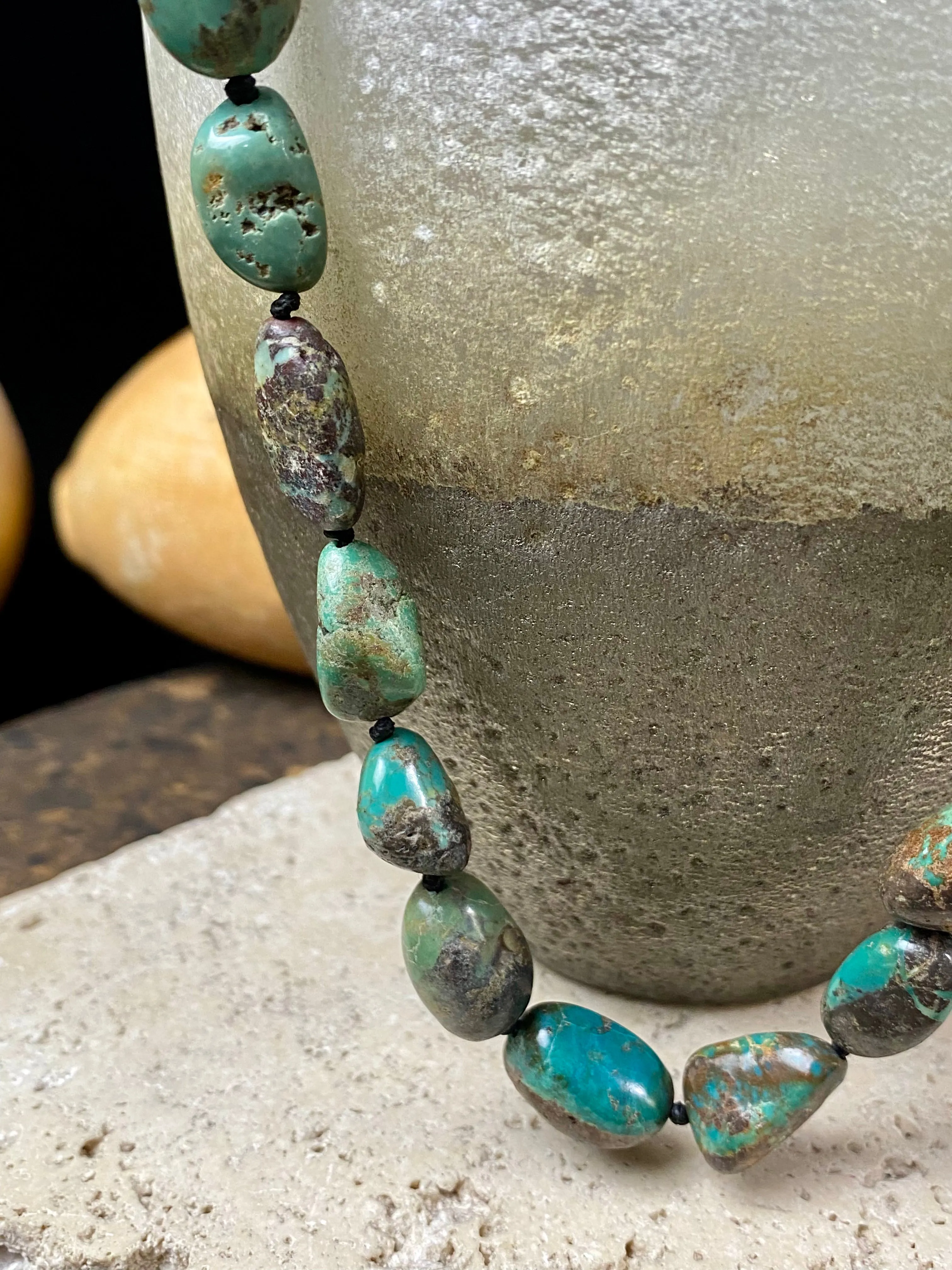 Knotted Tibetan Turquoise Necklace