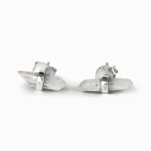 Laser Quartz Stud Earrings