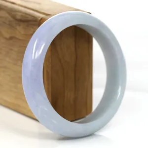 Lavender- Green Natural Jadeite Jade Bangle (58.61 mm) #656