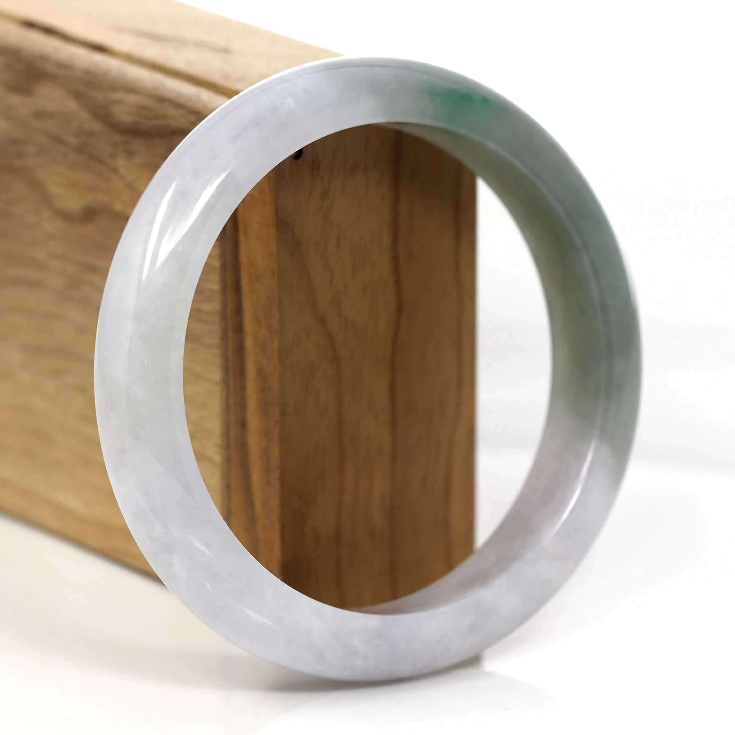 Lavender Jadeite Jade Bangle Bracelet (61.14 mm) #354