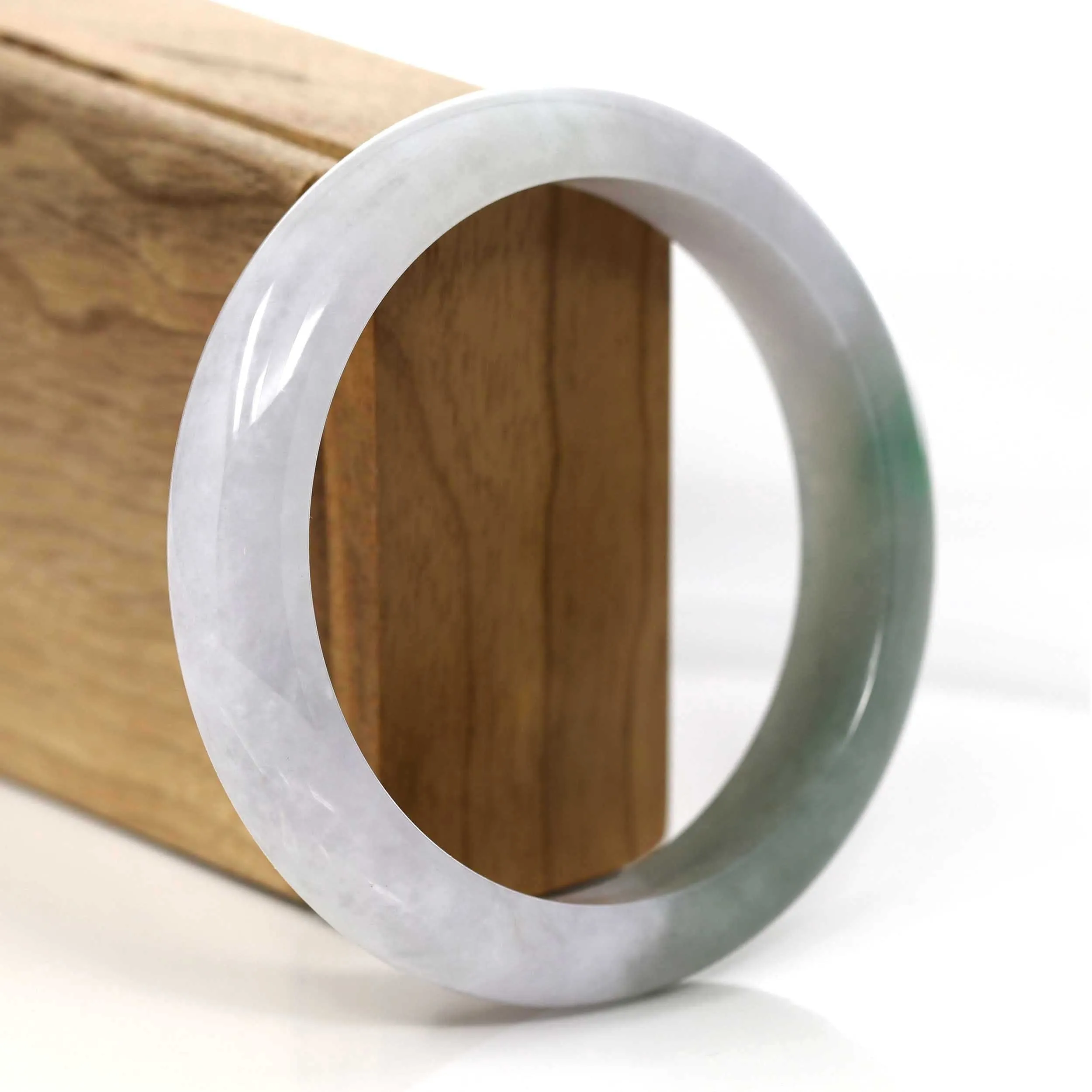 Lavender Jadeite Jade Bangle Bracelet (61.14 mm) #354