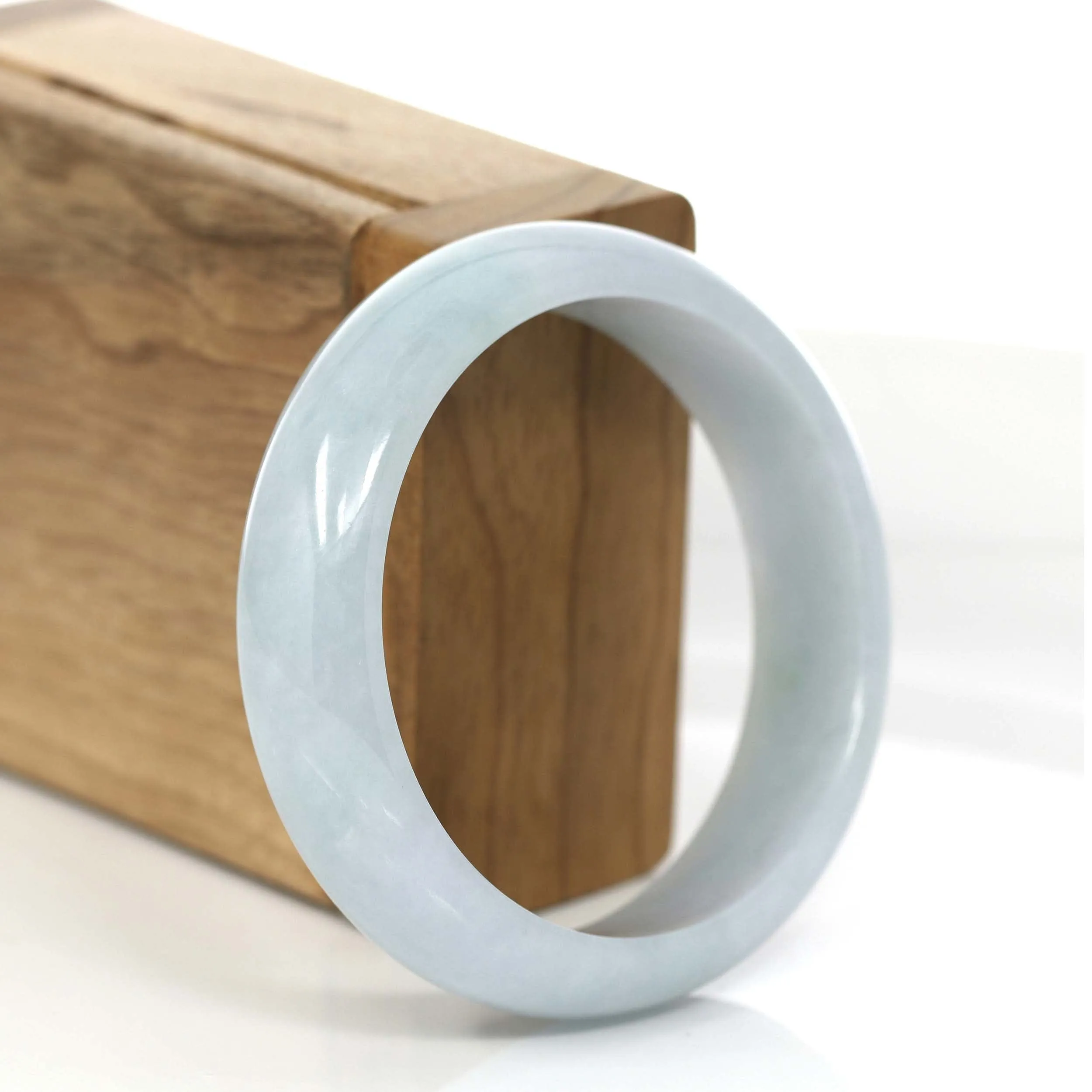 Lavender Natural Jadeite Jade Bangle (56.65 mm) #736