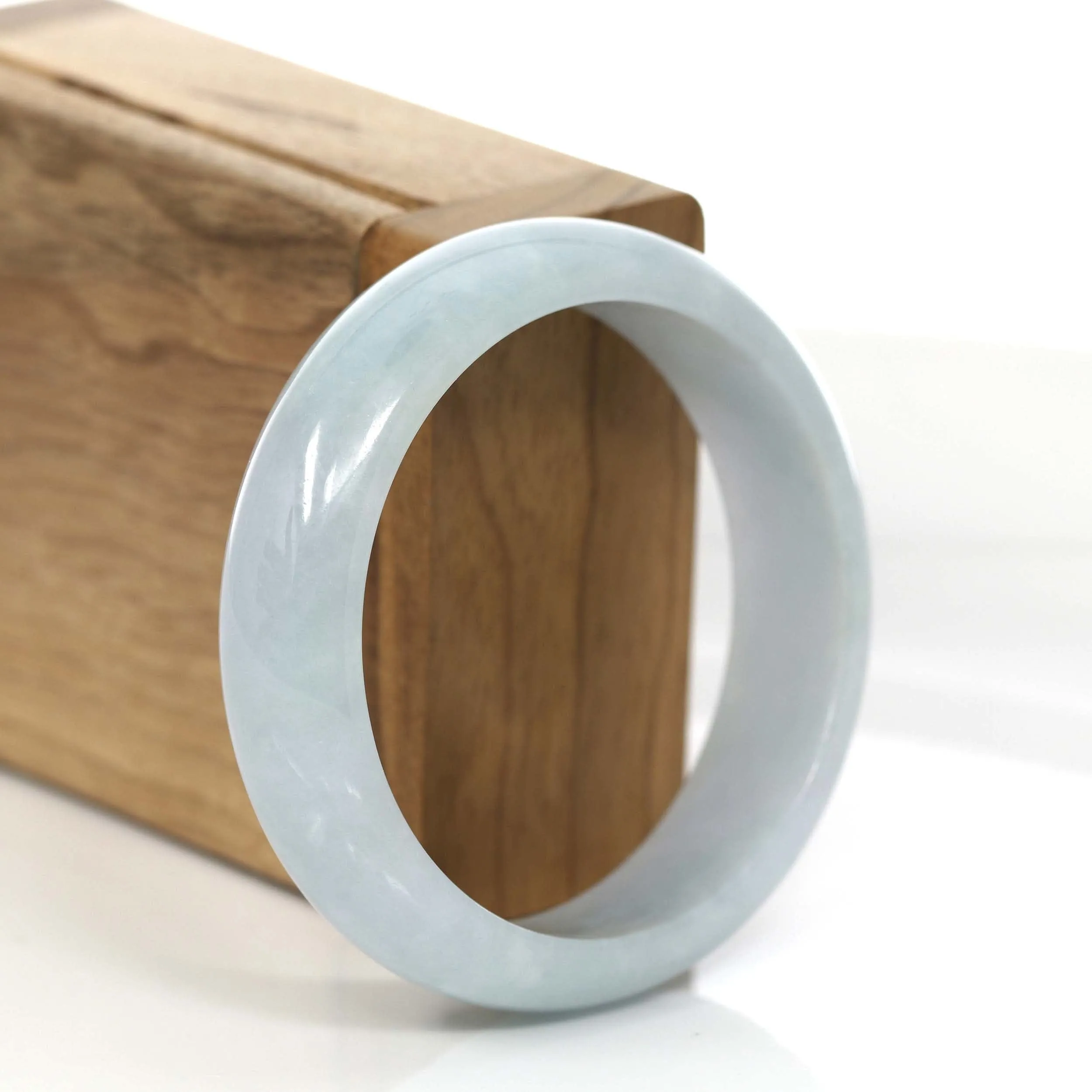 Lavender Natural Jadeite Jade Bangle (56.65 mm) #736