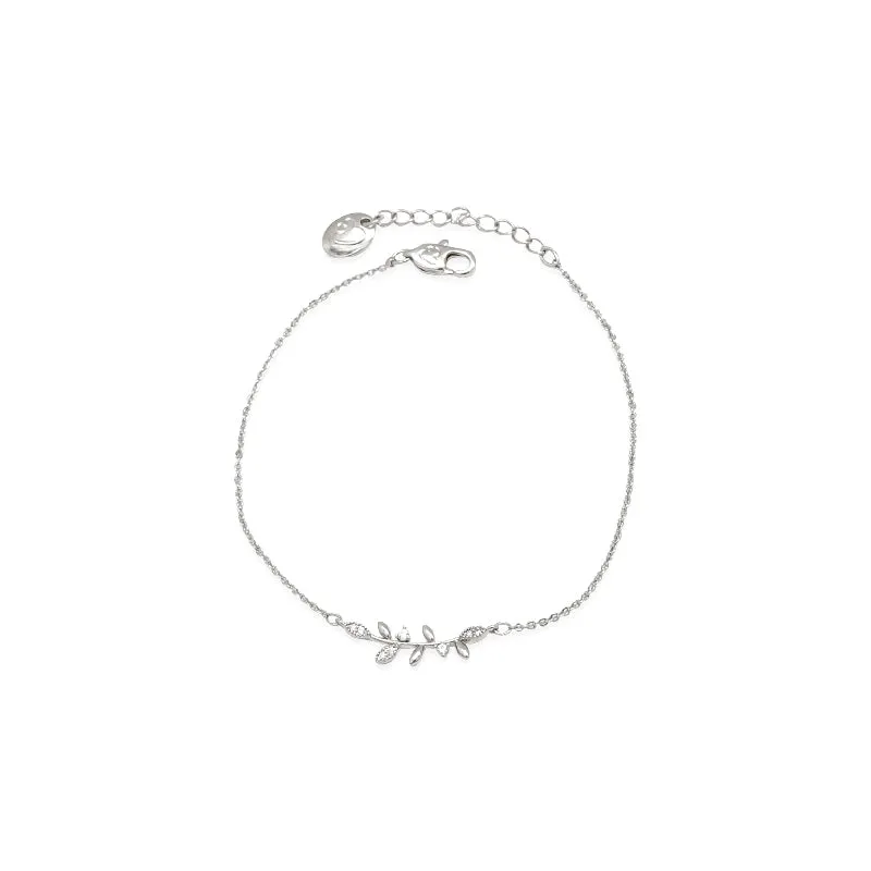 Leaf Cubic Zirconia Bracelet