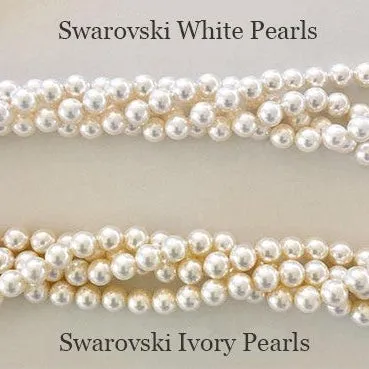 Leaf, Silver Sparkling Pearl Drop Earrings