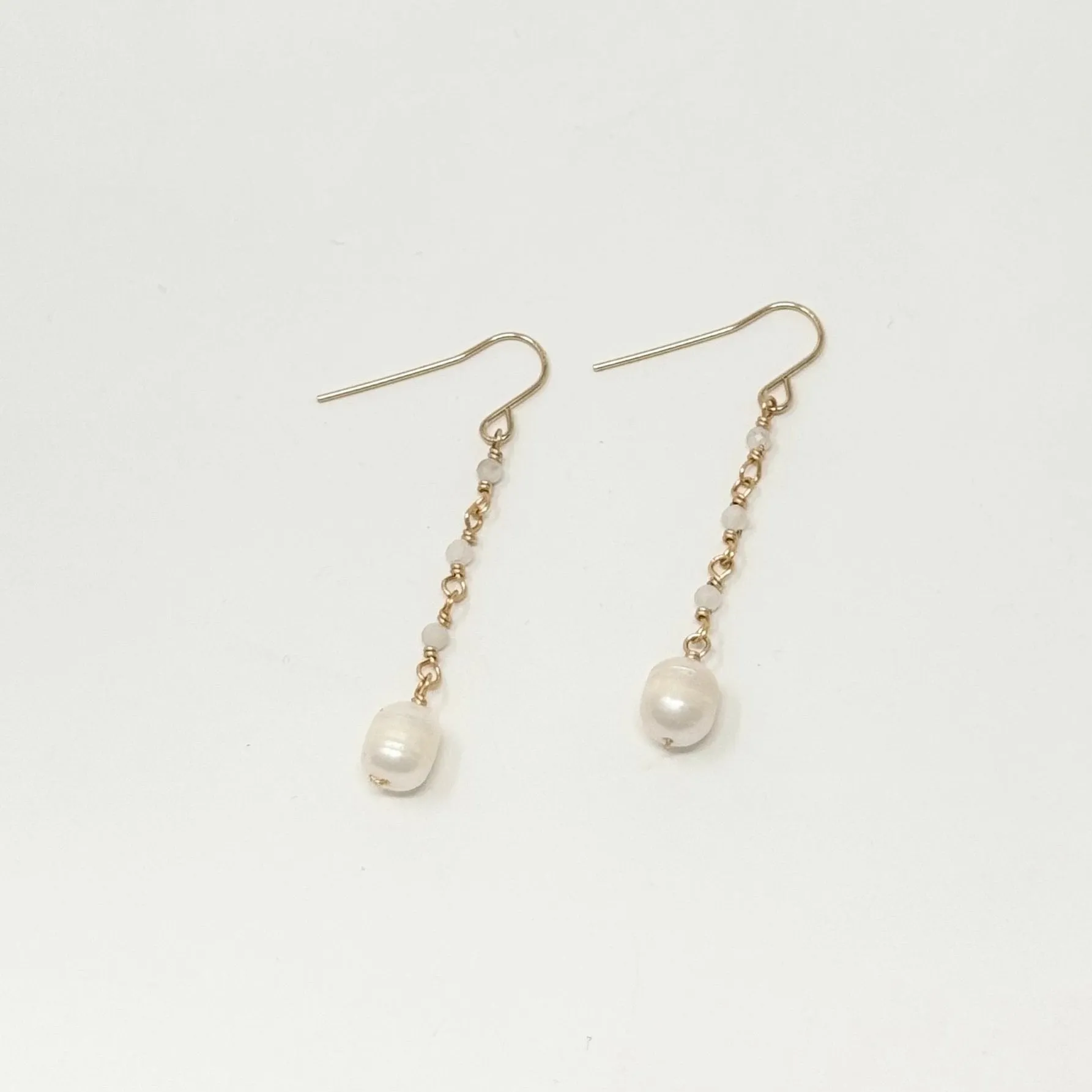 Leona Beaded Pearl Drop Earrings