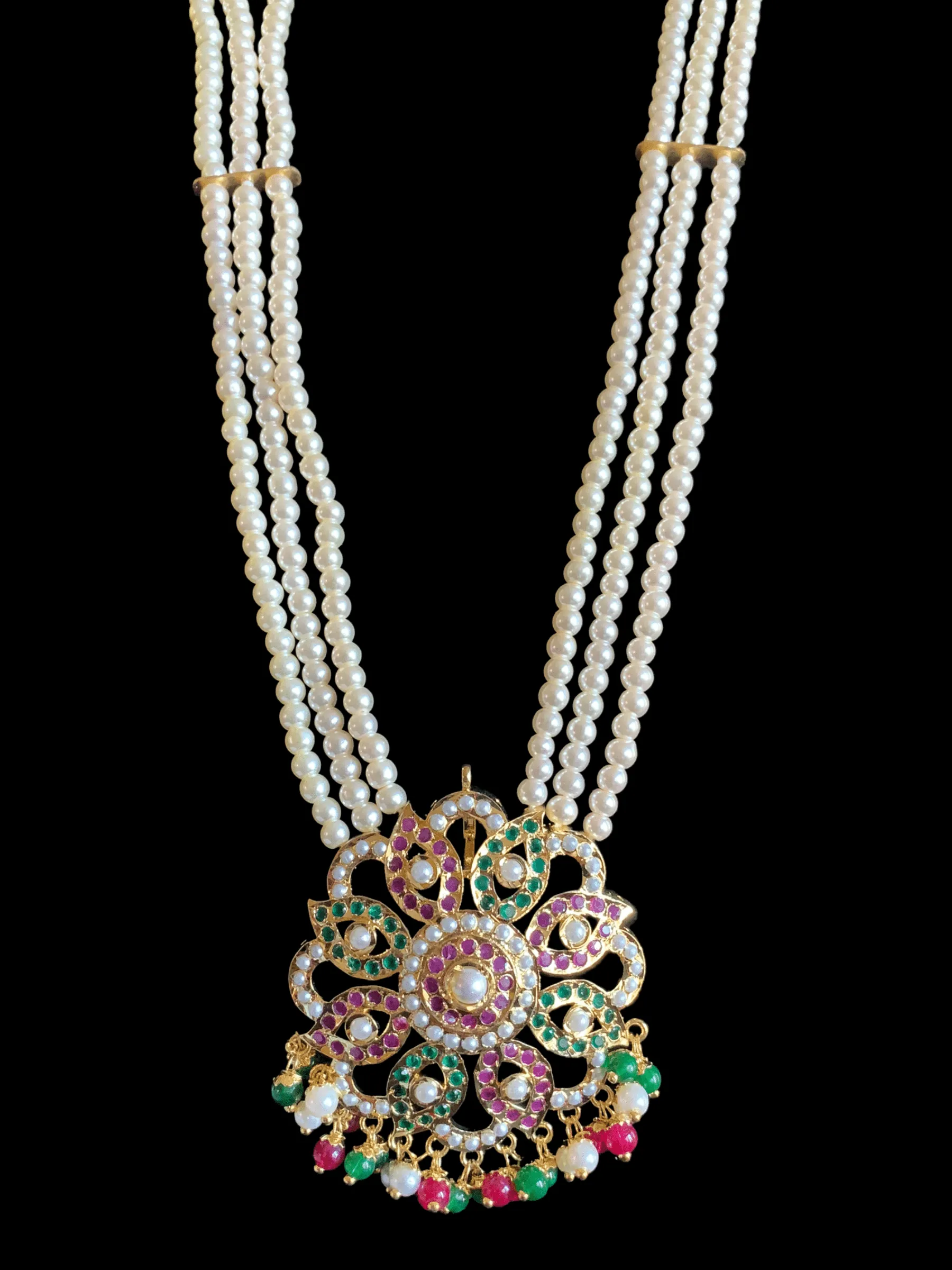 LN159 Gold plated long necklace with earrings ( READY TO SHIP)
