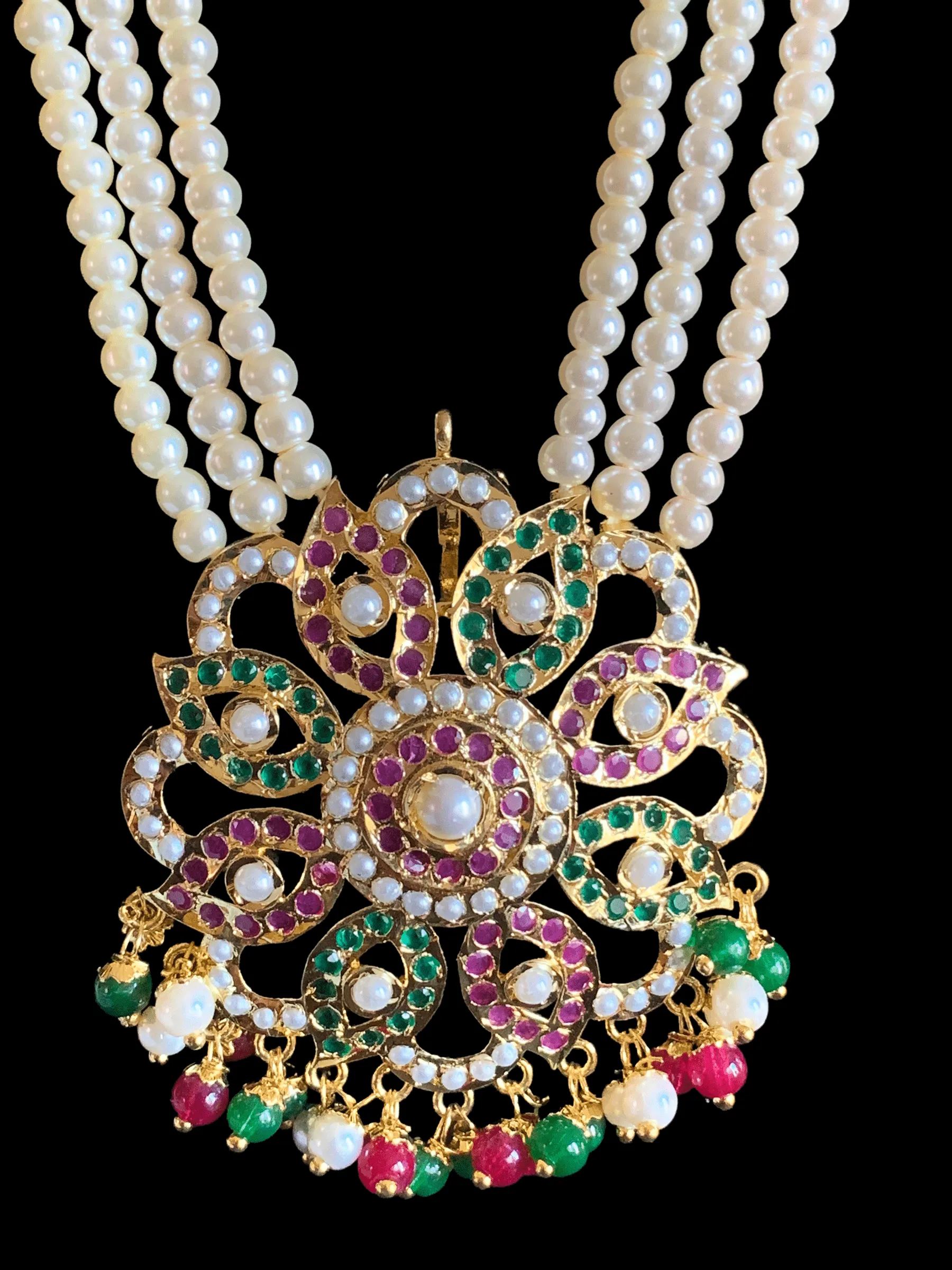 LN159 Gold plated long necklace with earrings ( READY TO SHIP)