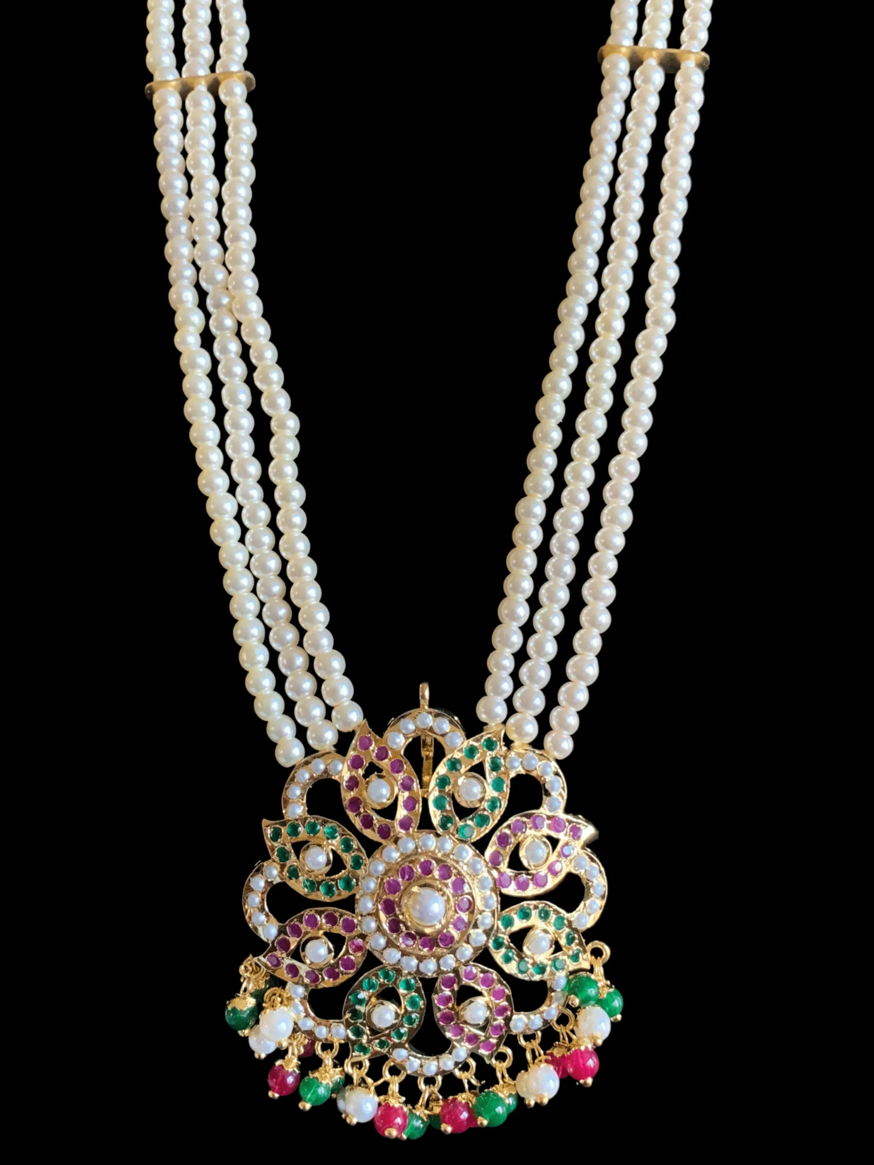 LN159 Gold plated long necklace with earrings ( READY TO SHIP)