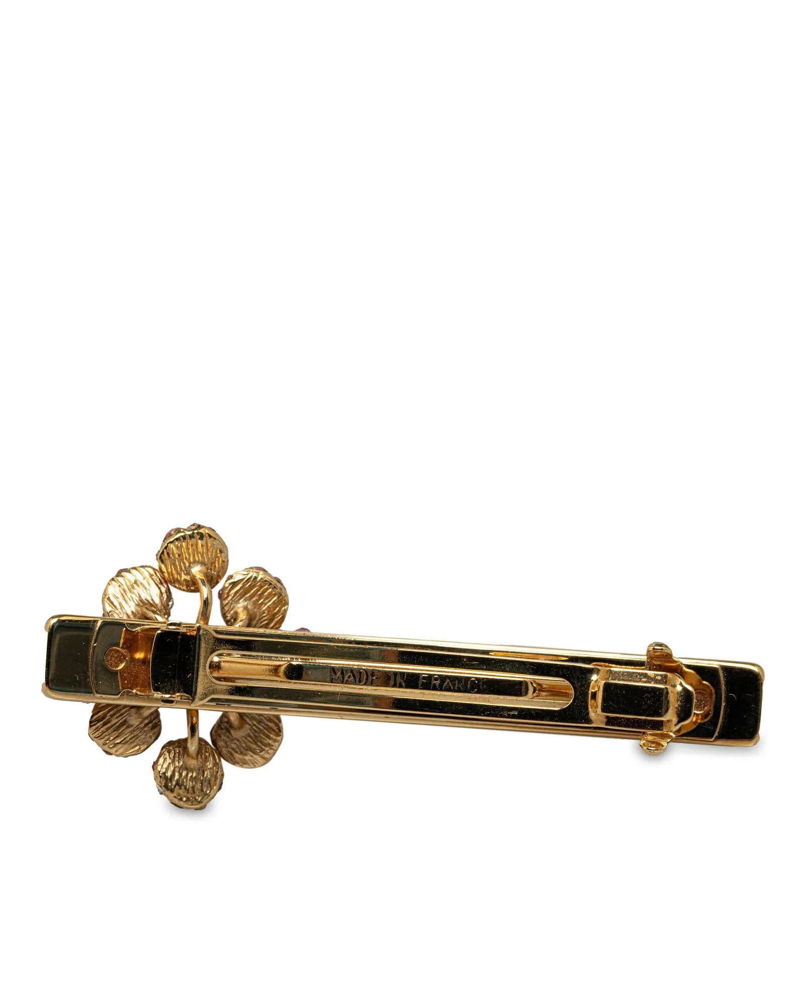 Louis Vuitton Gold Crystal Flower Hair Clip