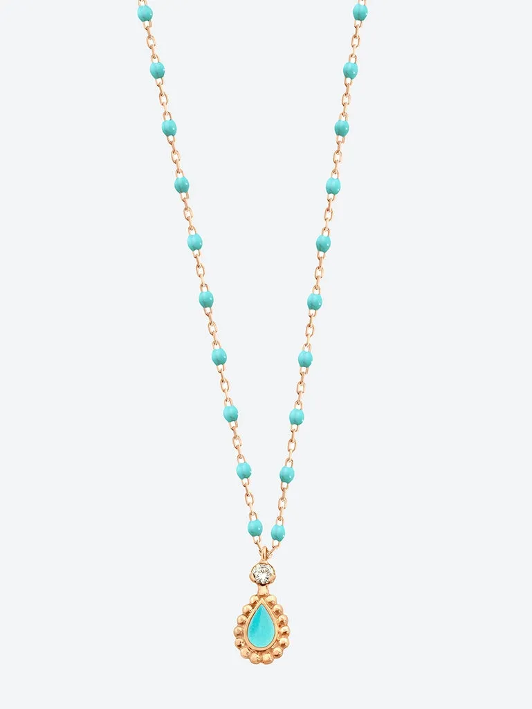 LUCKY CASHMERE DIAMOND ROSE GOLD NECKLACE 42 CM