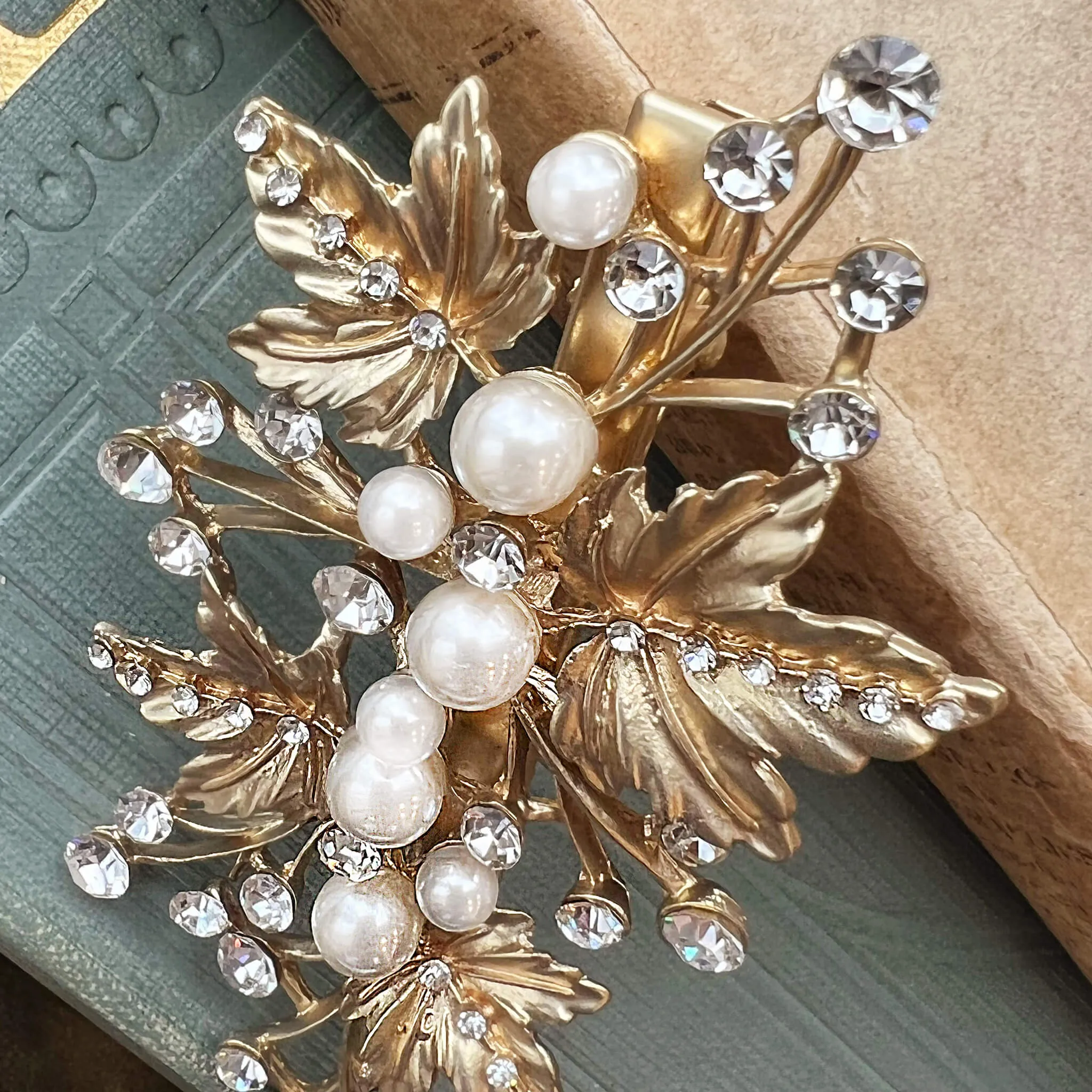Maple, Gold Leaf Hair Clip