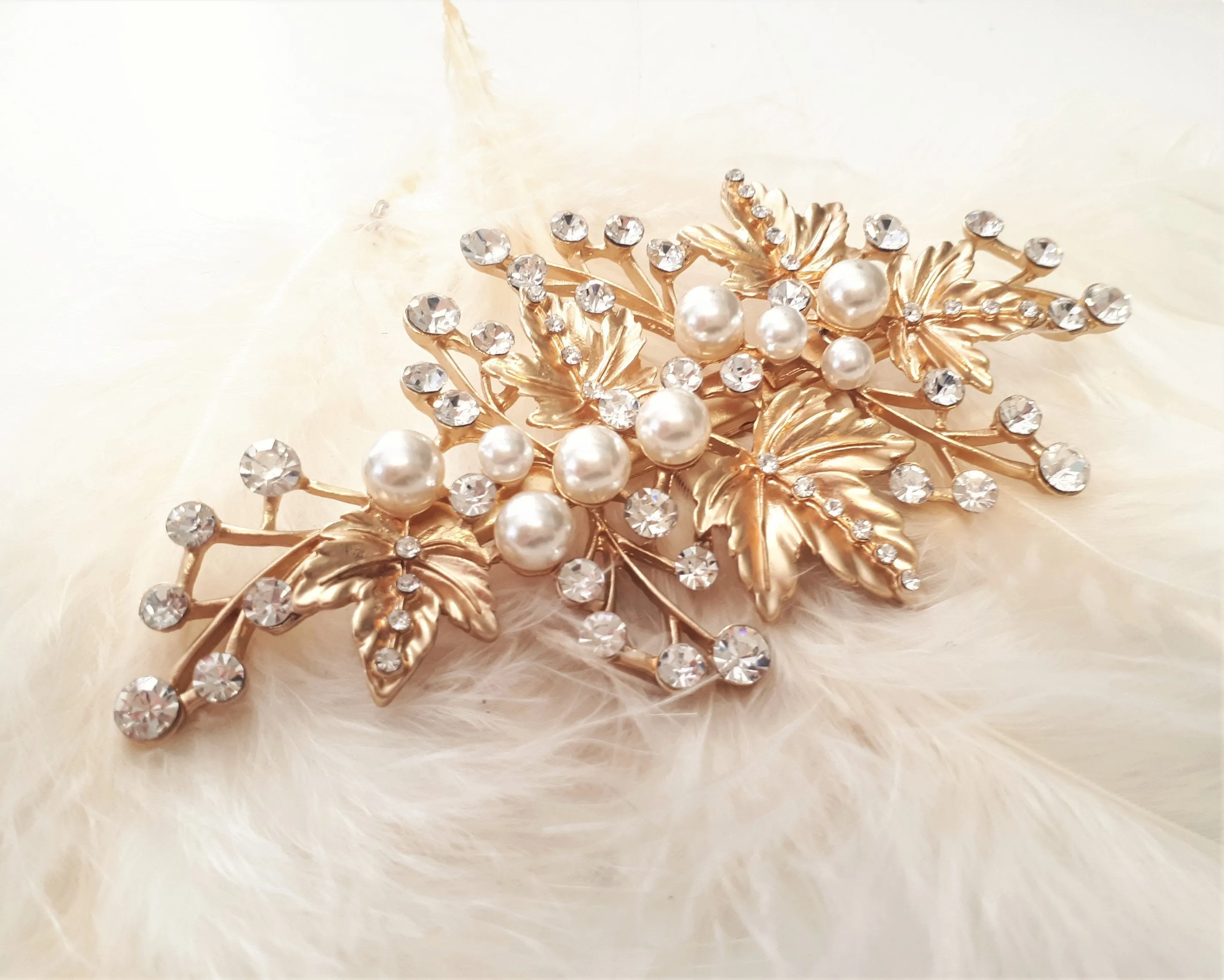 Maple, Gold Leaf Hair Clip