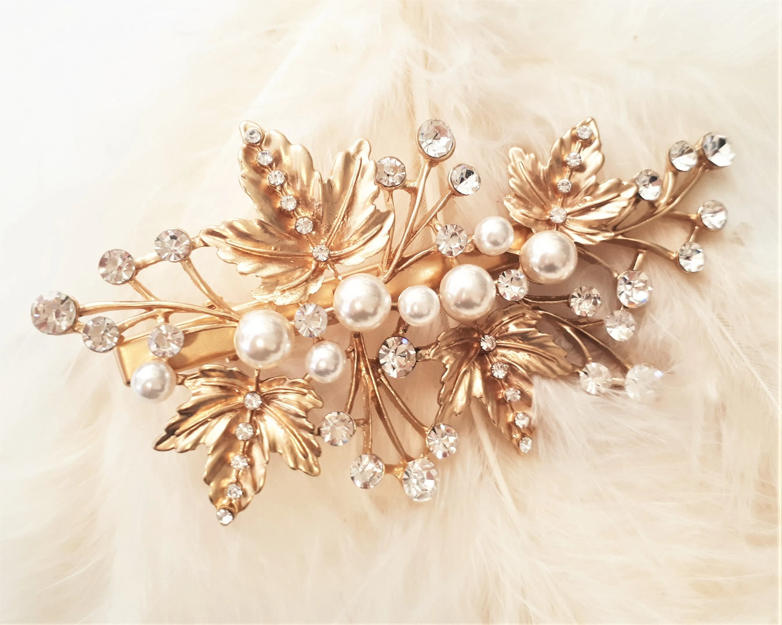 Maple, Gold Leaf Hair Clip