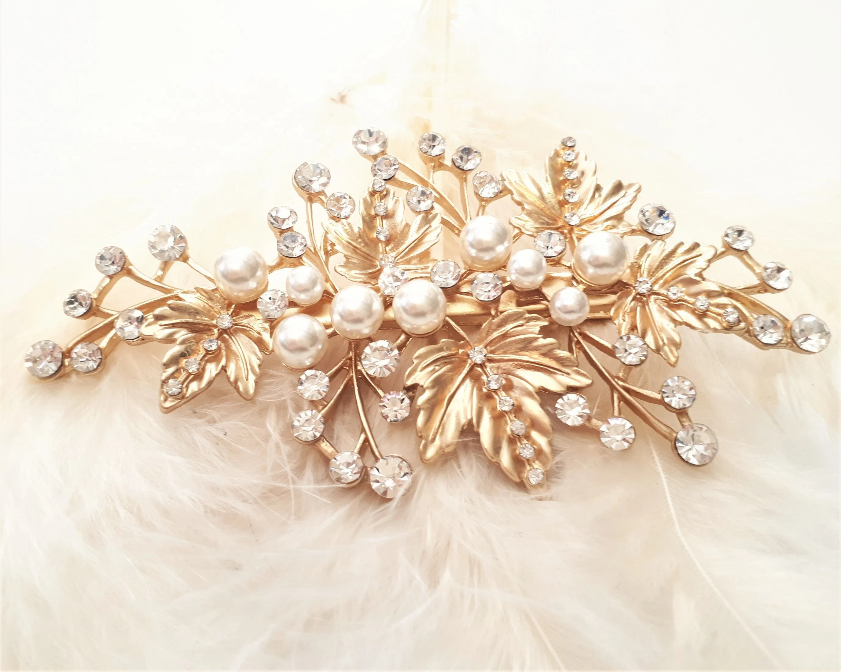 Maple, Gold Leaf Hair Clip