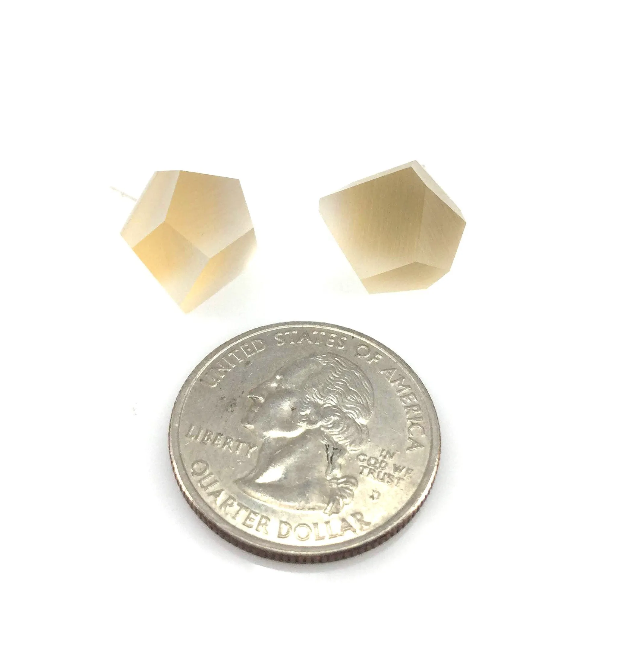 Medium Citrine Crystal Stud