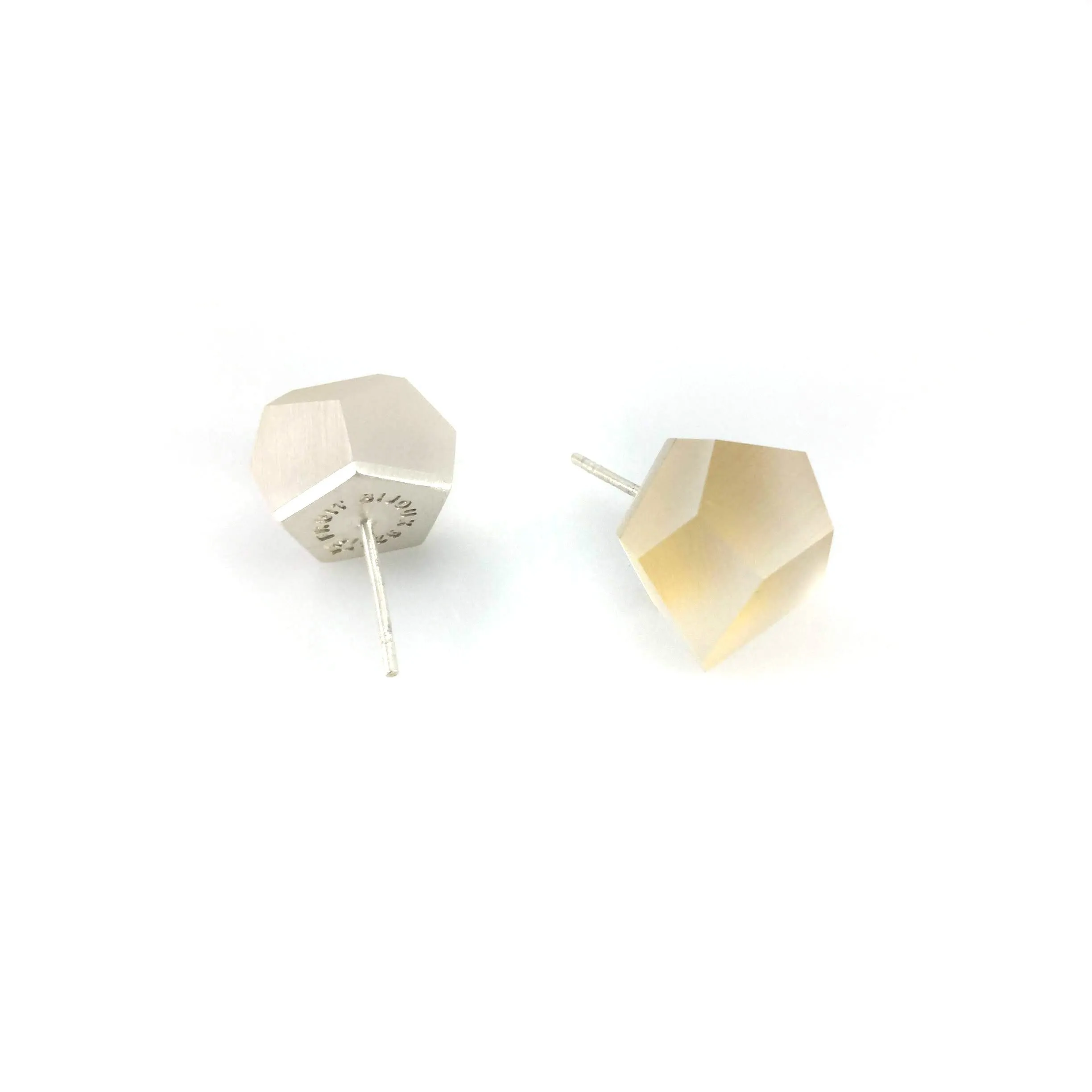 Medium Citrine Crystal Stud
