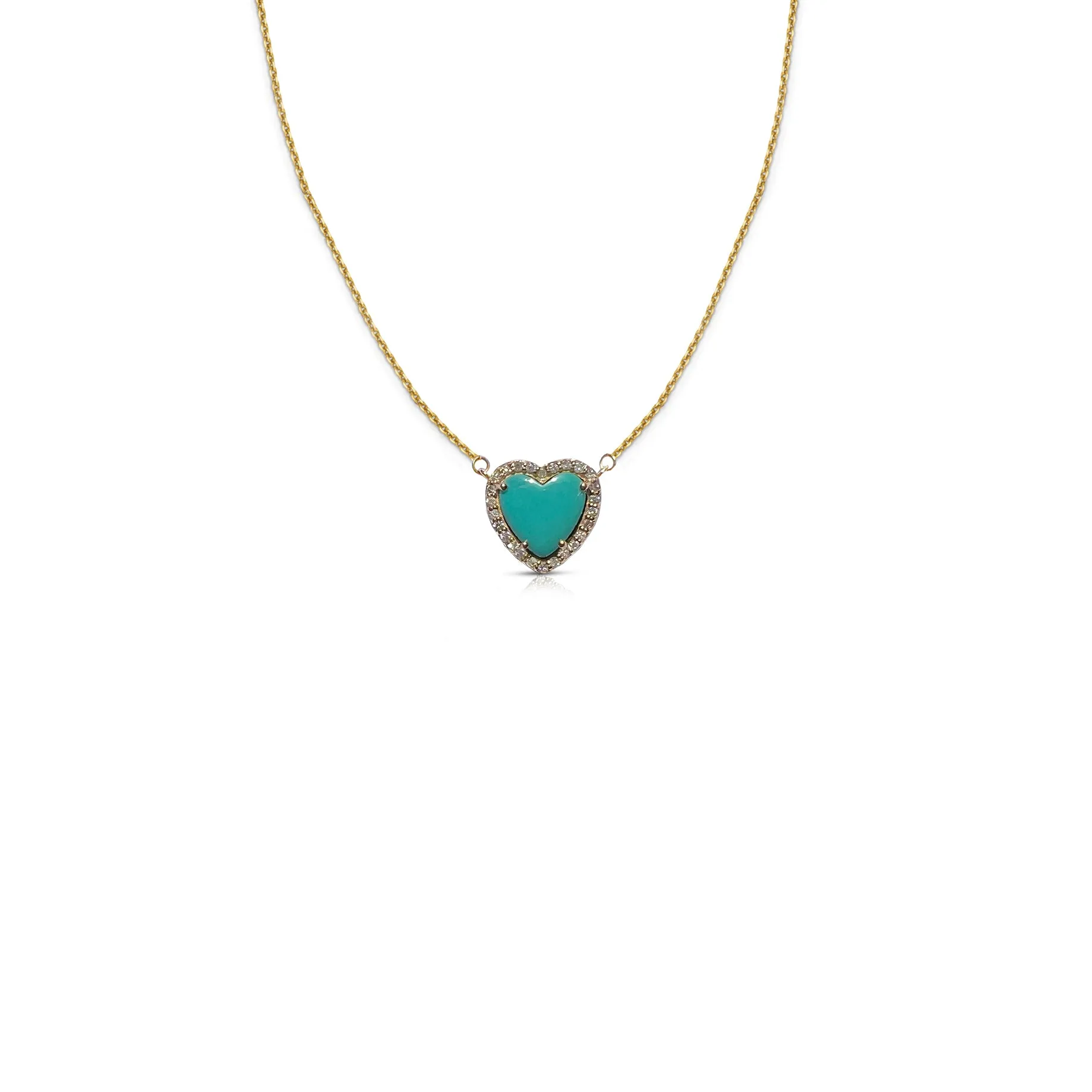 Mini 14k Turquoise Heart Necklace